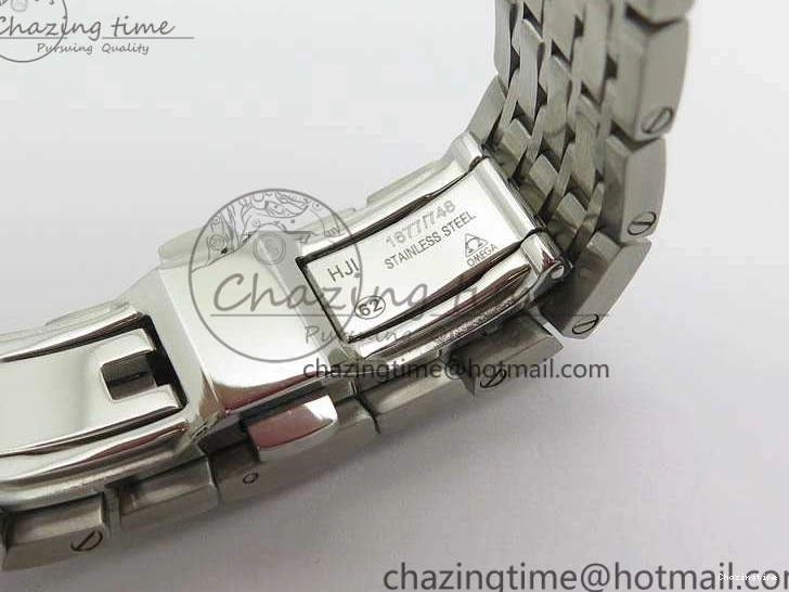 0427 HighQuality De Ville Chronograph SS OMF 1:1 Best Edition White Dial On SS Bracelet A 8151